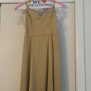 Show me your mumu satin gold bridesmaid dress